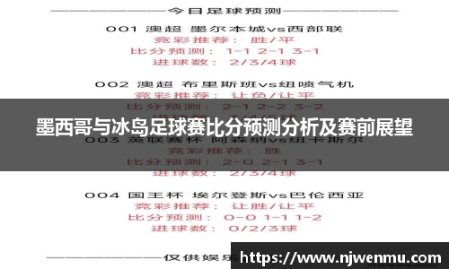 墨西哥与冰岛足球赛比分预测分析及赛前展望